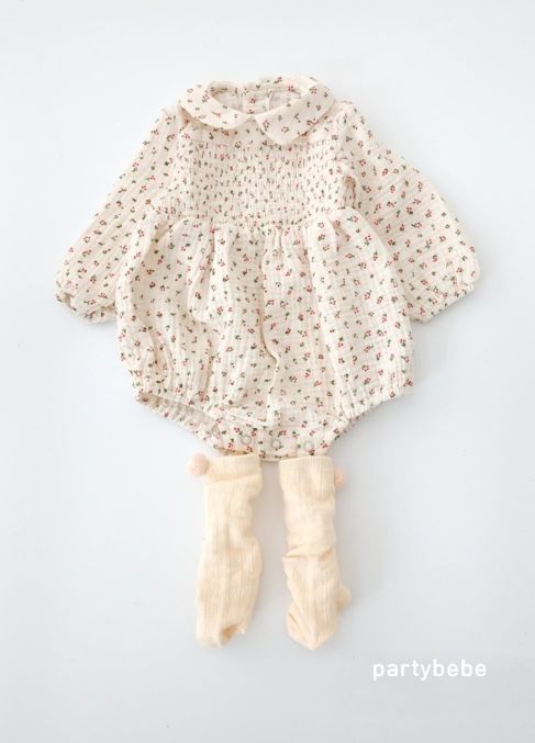 Party Kids - Korean Baby Fashion - #onlinebabyshop - Baby Bell Flower Bodysuit - 8