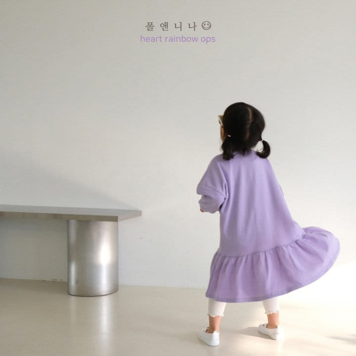 Paul & Nina - Korean Children Fashion - #Kfashion4kids - Heart Rainbow One-pice - 4