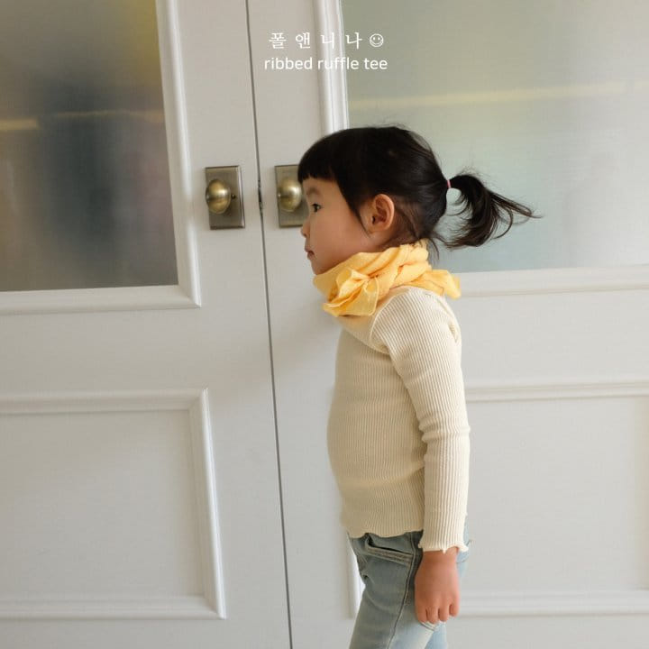 Paul & Nina - Korean Children Fashion - #todddlerfashion - Rib Ruffle Tee - 7