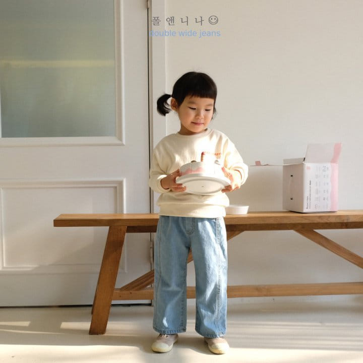 Paul & Nina - Korean Children Fashion - #toddlerclothing - Double Wide Jeans - 11