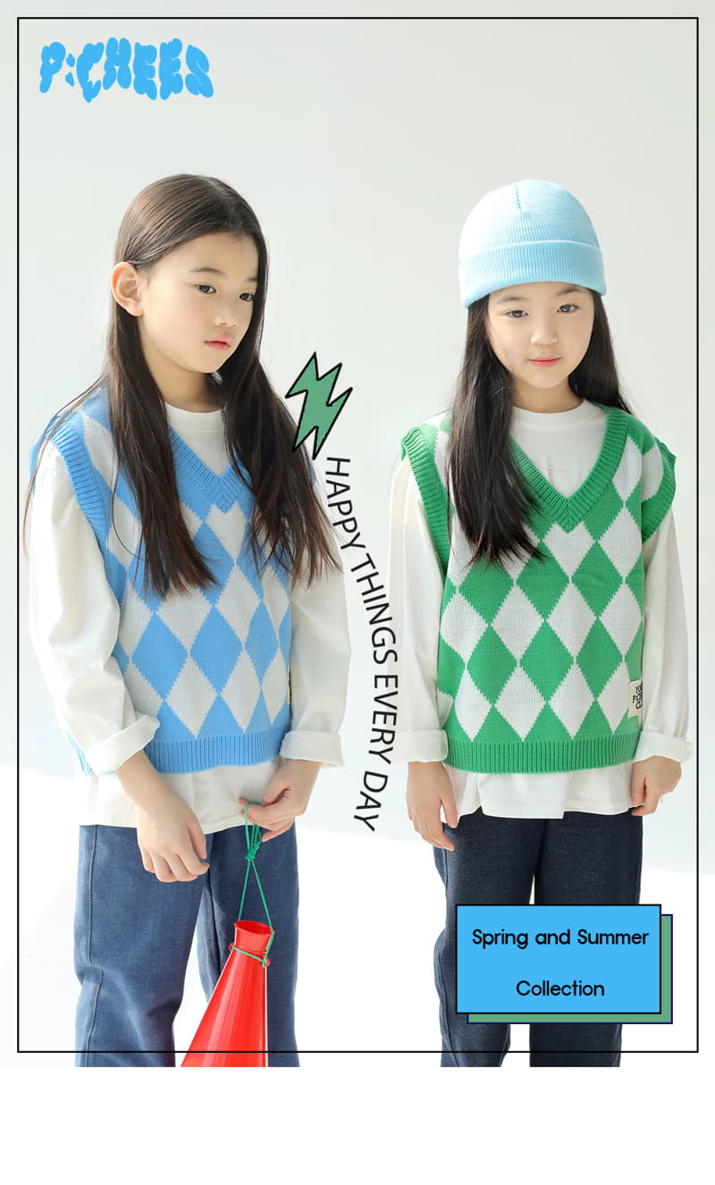 Peach-Cream - Korean Junior Fashion - #childofig - Frin Knit Vest
