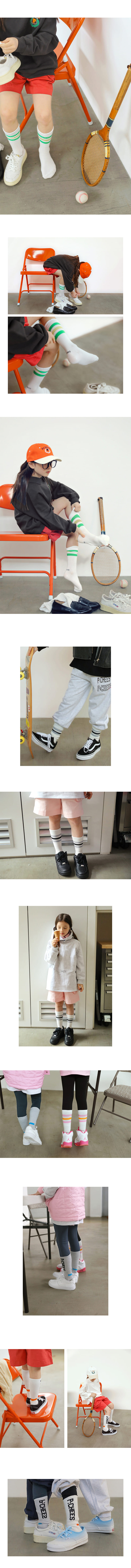 Peach-Cream - Korean Junior Fashion - #discoveringself - Noid Socks Set - 2