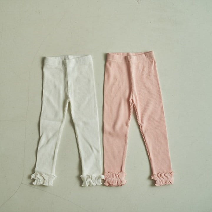 Pepper Mint - Korean Children Fashion - #kidsstore - Rib Shirring Leggings