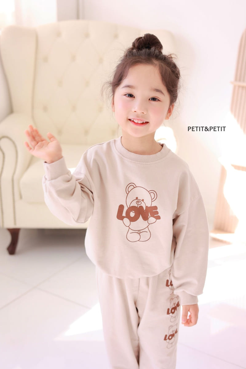Petit & Petit - Korean Children Fashion - #childofig - Love Bear Top Bottom Set