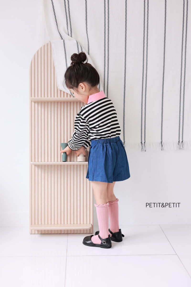 Petit & Petit - Korean Children Fashion - #childofig - Dneim Skirt Pants - 8