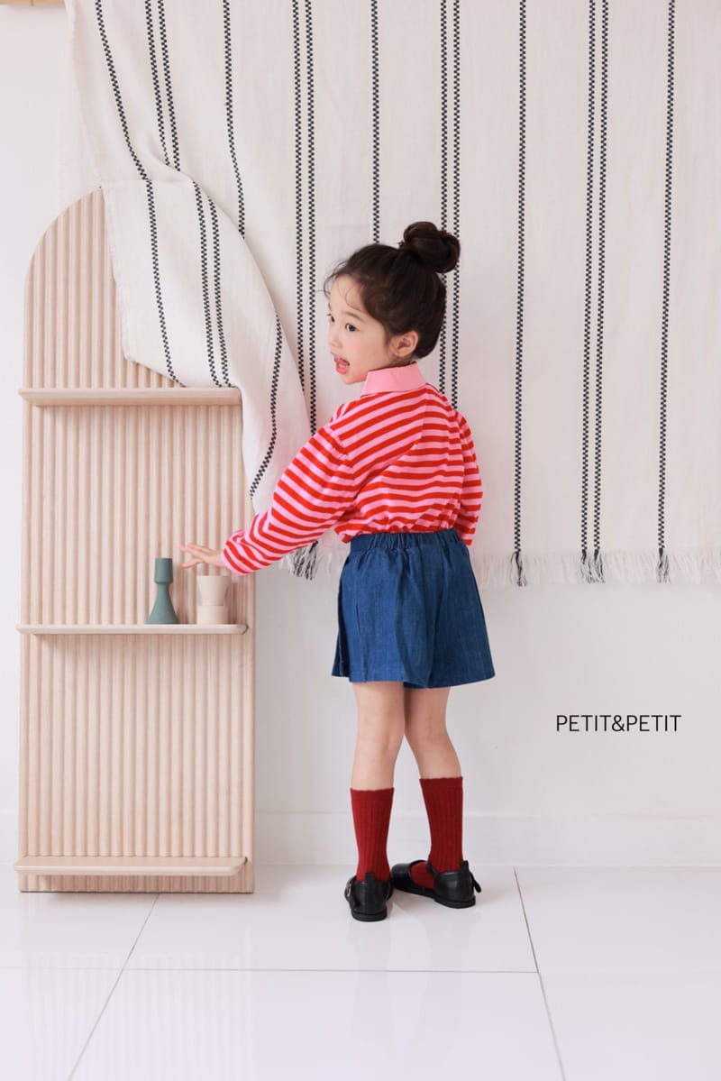 Petit & Petit - Korean Children Fashion - #childofig - Dneim Skirt Pants - 9