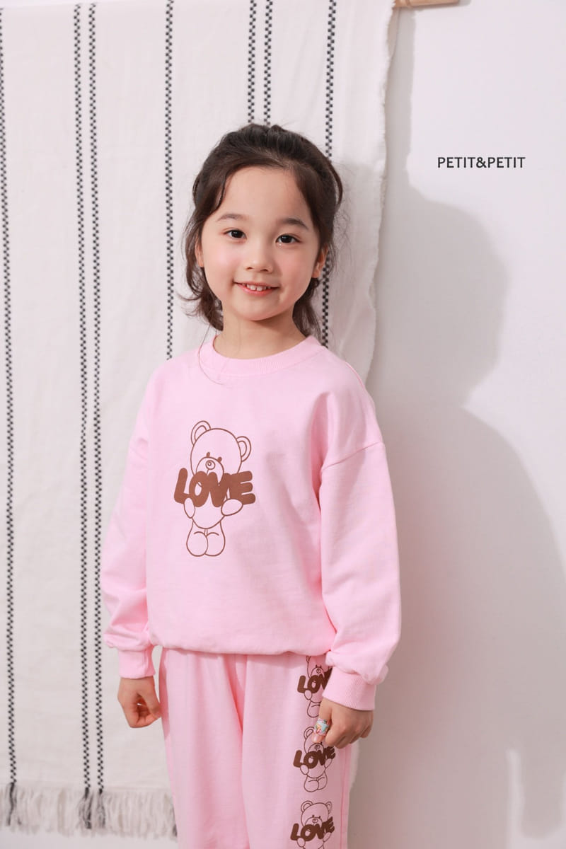 Petit & Petit - Korean Children Fashion - #kidsstore - Love Bear Top Bottom Set - 7