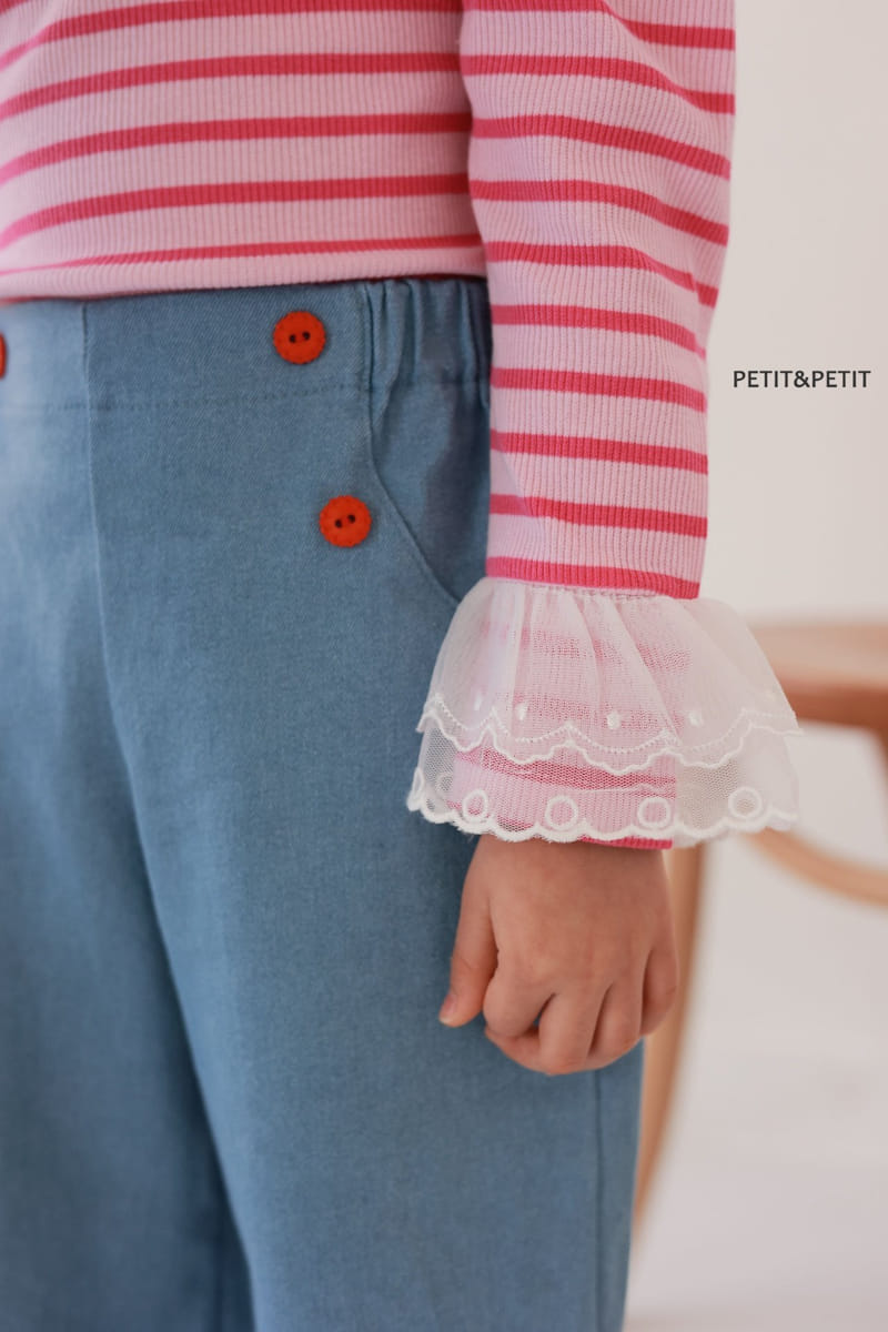 Petit & Petit - Korean Children Fashion - #kidsshorts - Juicy Lace Tee - 4