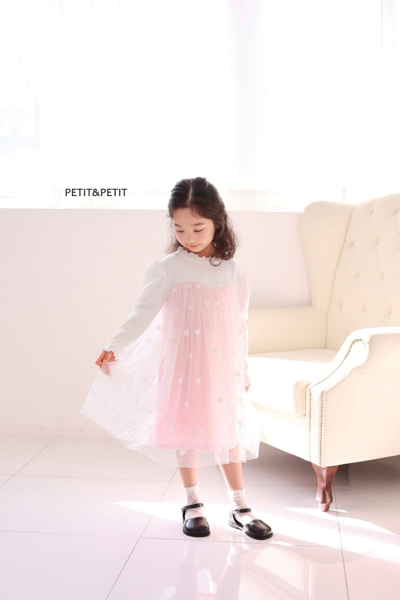 Petit & Petit - Korean Children Fashion - #littlefashionista - Heart Lace One-piece - 3