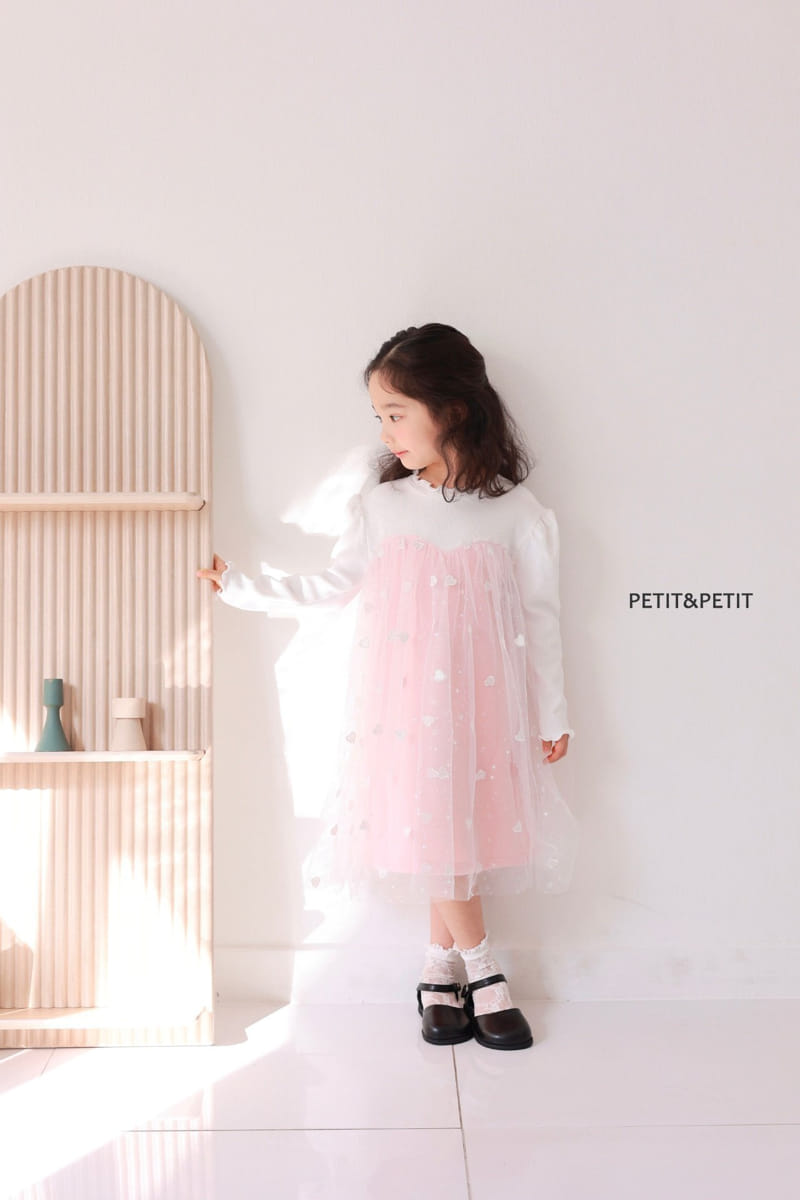 Petit & Petit - Korean Children Fashion - #littlefashionista - Heart Lace One-piece - 4