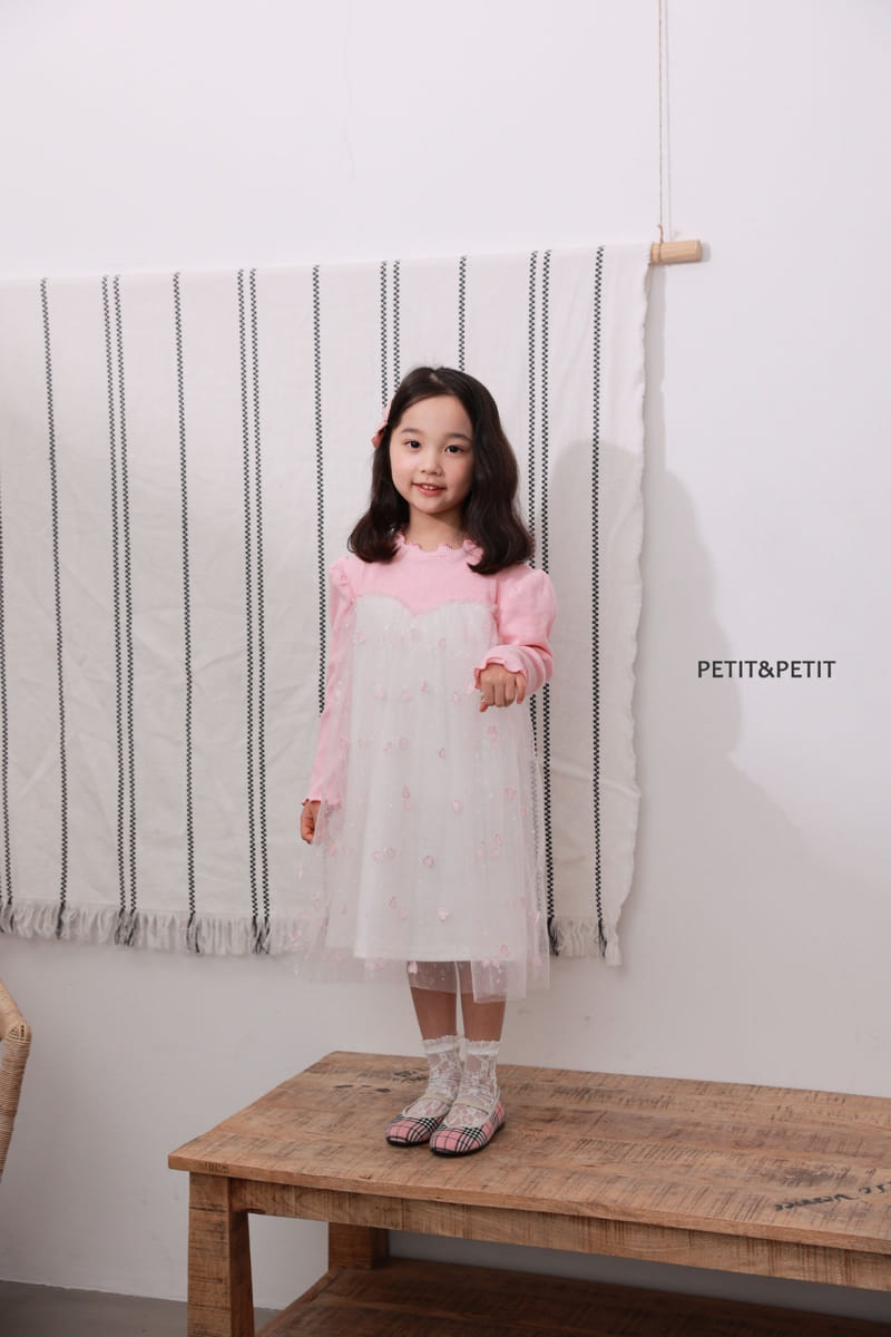 Petit & Petit - Korean Children Fashion - #todddlerfashion - Heart Lace One-piece - 7