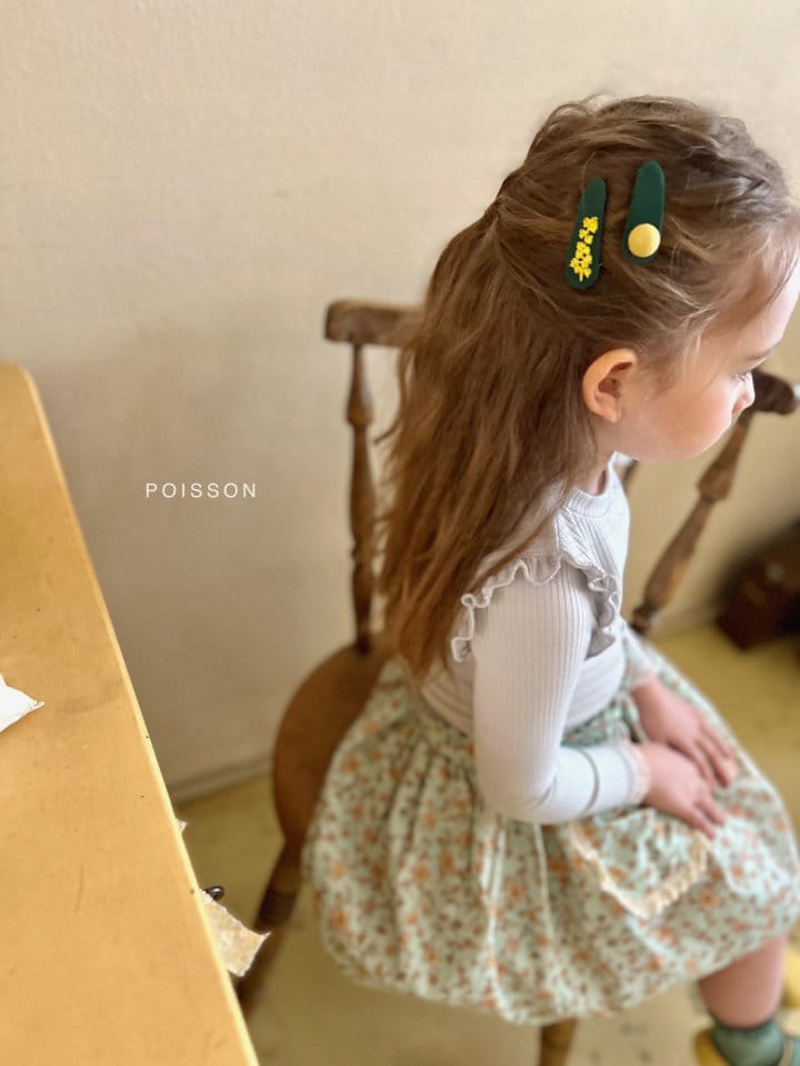 Poisson - Korean Children Fashion - #childofig - Button Embroidery Top Bottom Set - 10