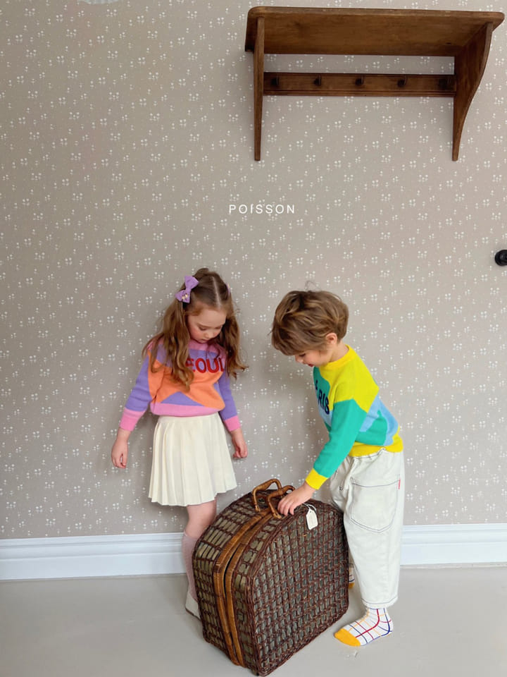 Poisson - Korean Children Fashion - #childrensboutique - Mix Knit Tee - 12