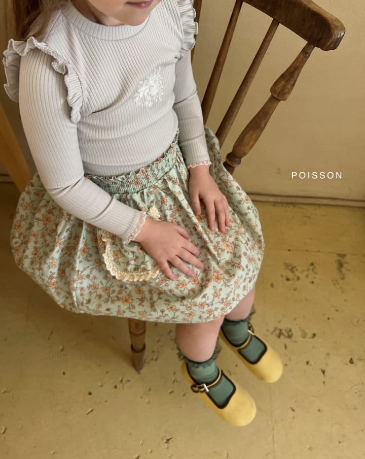 Poisson - Korean Children Fashion - #discoveringself - Frill Embrodiery Tee - 9