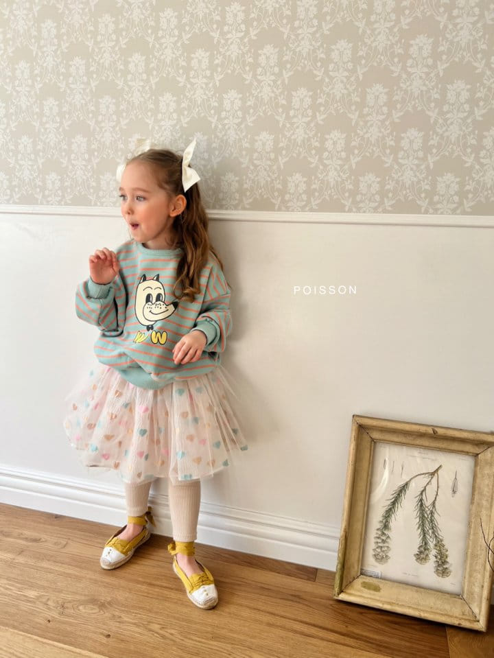 Poisson - Korean Children Fashion - #kidsshorts - Wow Stripes Tee - 10
