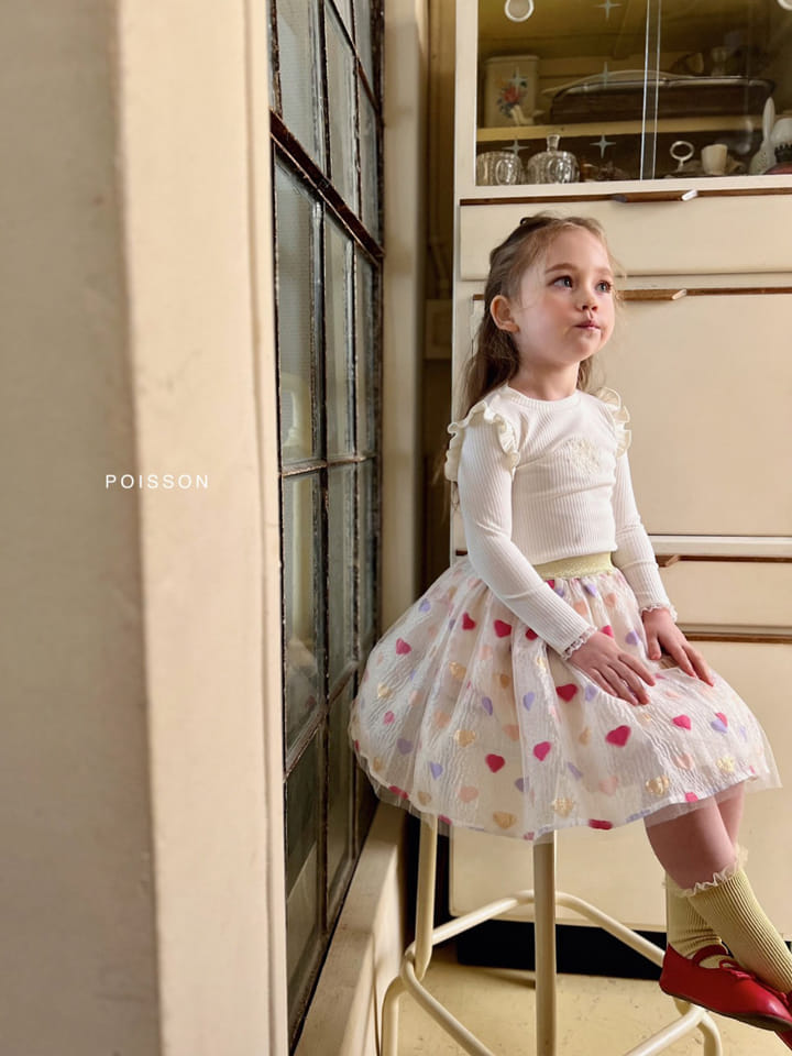 Poisson - Korean Children Fashion - #kidsstore - Heart Tutu Skirt - 2