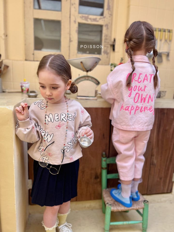 Poisson - Korean Children Fashion - #kidsstore - 23 Merci Sweatshirt - 11