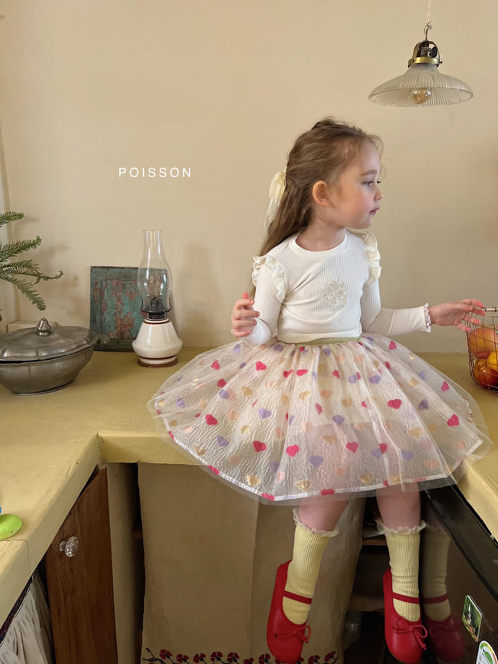 Poisson - Korean Children Fashion - #kidzfashiontrend - Heart Tutu Skirt - 3