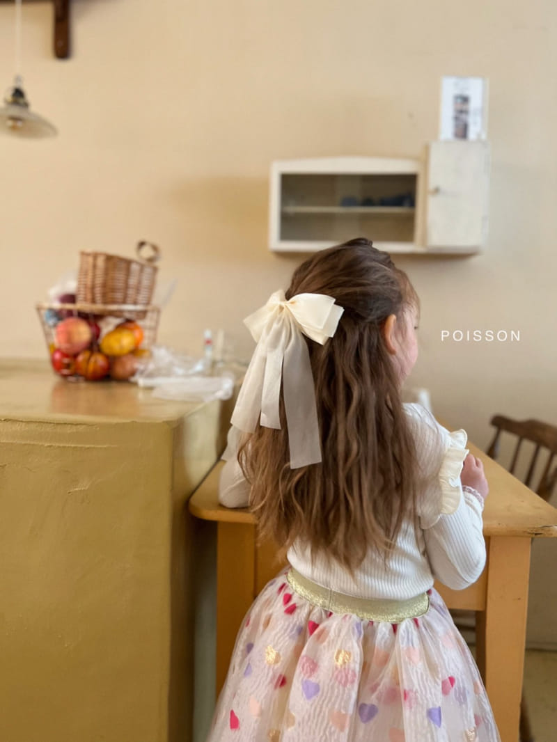 Poisson - Korean Children Fashion - #littlefashionista - Shu Shu Ribbon Hairpin - 7
