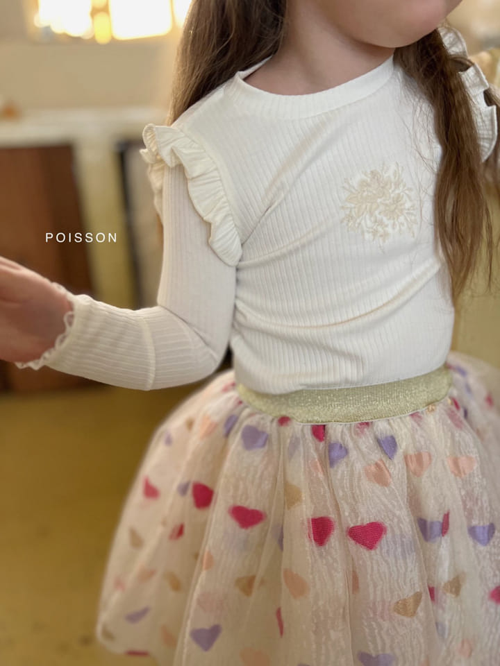 Poisson - Korean Children Fashion - #littlefashionista - Heart Tutu Skirt - 5