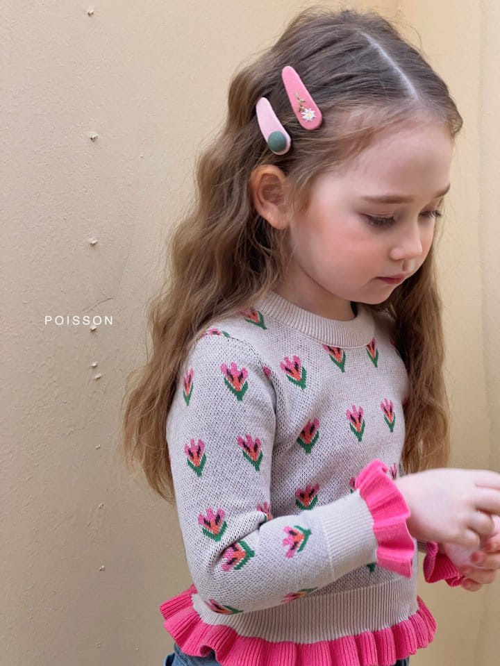 Poisson - Korean Children Fashion - #littlefashionista - Button Embroidery Top Bottom Set - 6