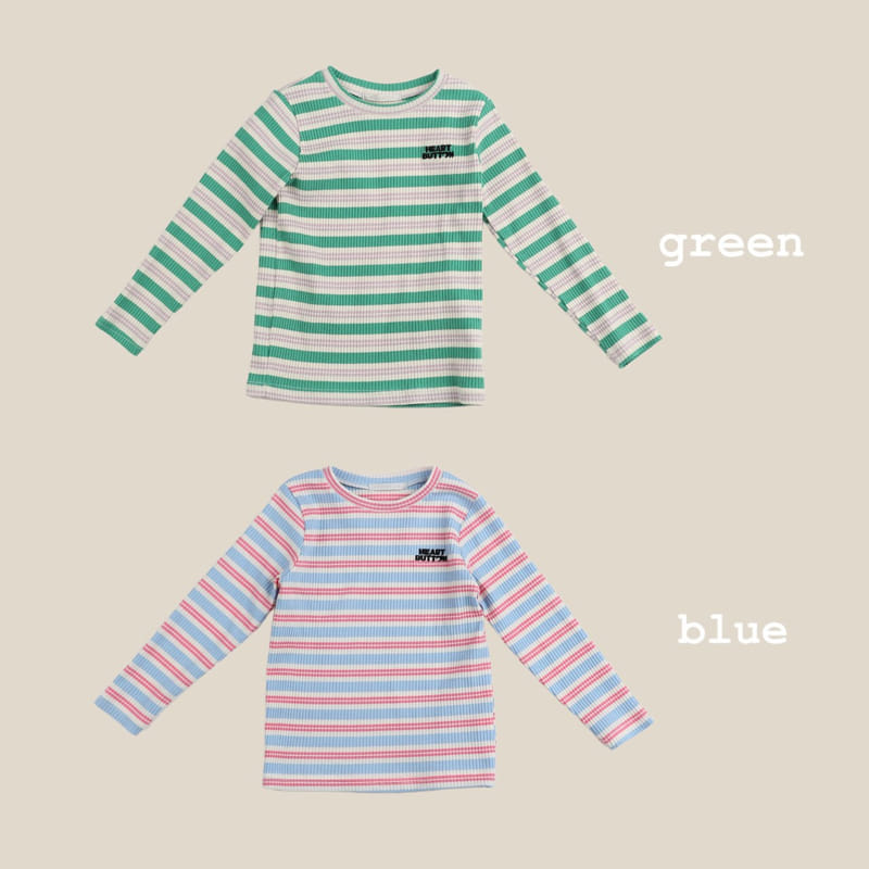 Poisson - Korean Children Fashion - #magicofchildhood - Button Stripes Tee - 9