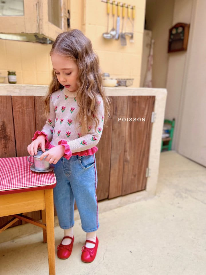 Poisson - Korean Children Fashion - #magicofchildhood - Tulip Knit Tee - 4