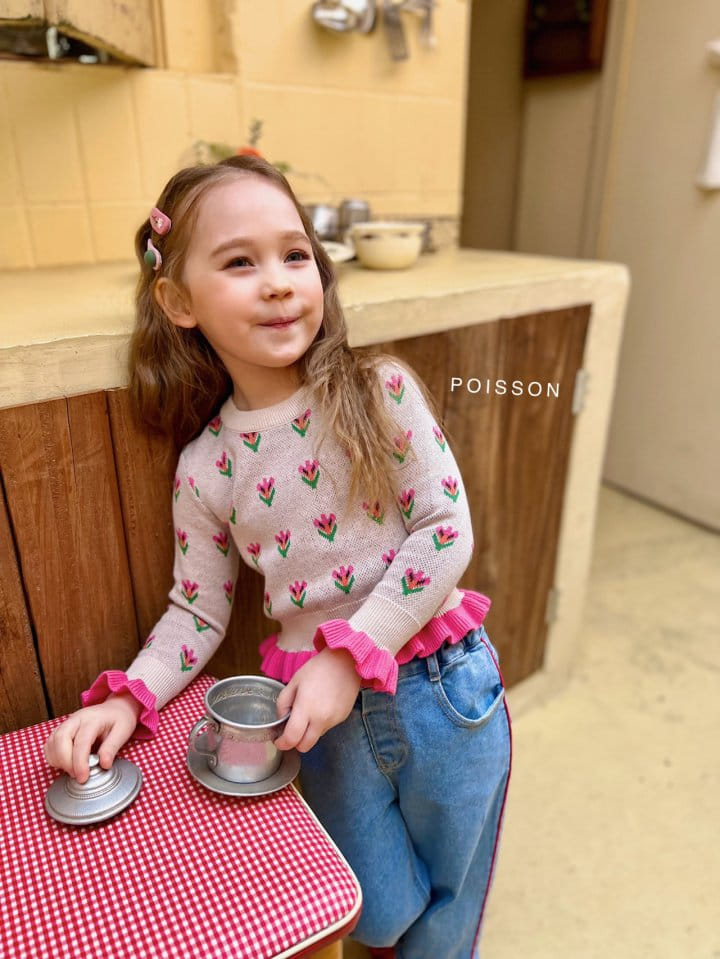 Poisson - Korean Children Fashion - #toddlerclothing - Tulip Knit Tee - 7