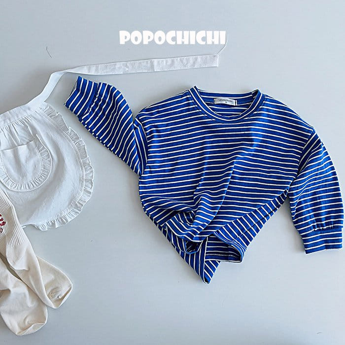 Popochichi - Korean Children Fashion - #childrensboutique - Blue Stripes Tee