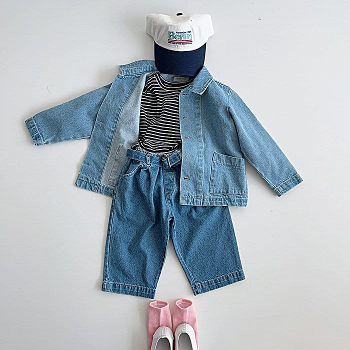 Popochichi - Korean Children Fashion - #kidsshorts - Denim Jacket - 2