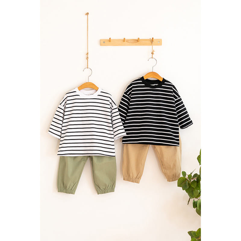 Raykids - Korean Children Fashion - #discoveringself - Mono Stripes Tee - 2