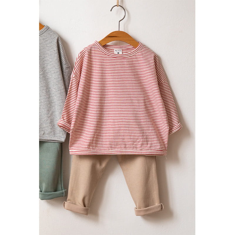 Raykids - Korean Children Fashion - #discoveringself - Small Stripes Piping Tee - 4
