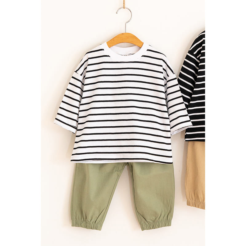 Raykids - Korean Children Fashion - #fashionkids - Mono Stripes Tee - 3