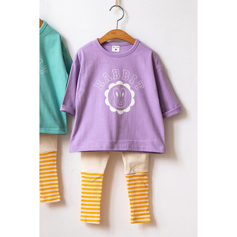 Raykids - Korean Children Fashion - #fashionkids - Flower Rabbit Top Bottom Set - 2