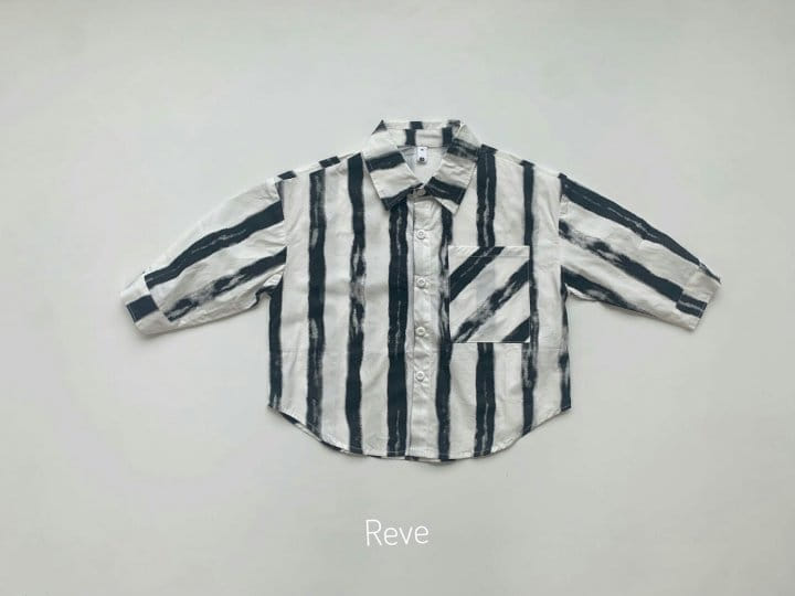 Reve Kid - Korean Children Fashion - #minifashionista - Pocket Stripes Shirt