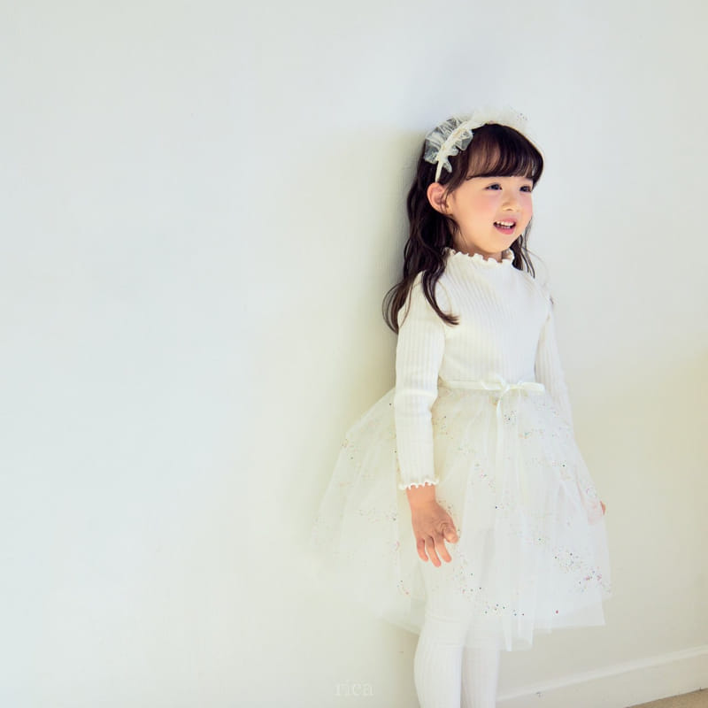 Rica - Korean Children Fashion - #prettylittlegirls - Beads Ice Cream One-piece - 5