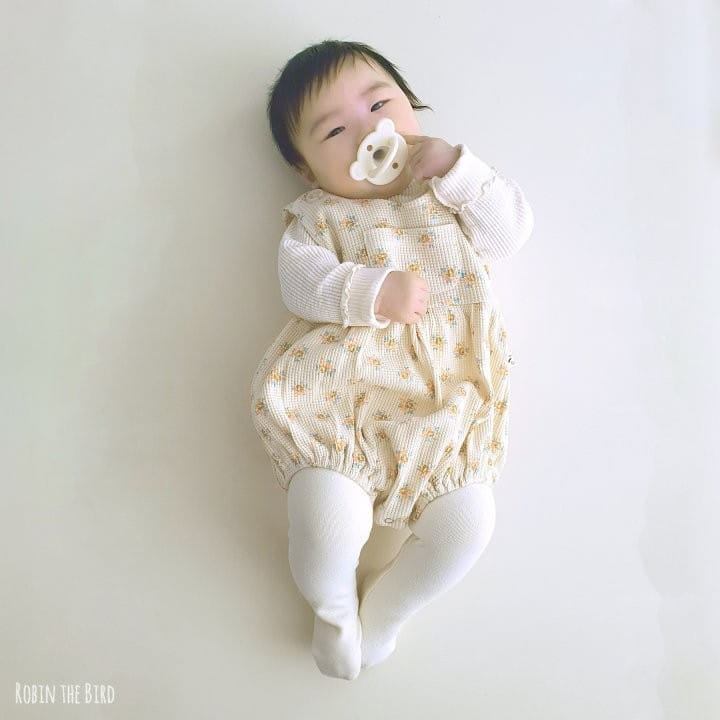 Saerobin - Korean Baby Fashion - #babyoutfit - Pocket Waffle Bodysuit - 3