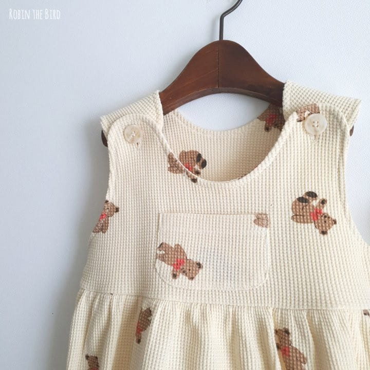 Saerobin - Korean Baby Fashion - #babyoutfit - Pocket Waffle Bodysuit - 4