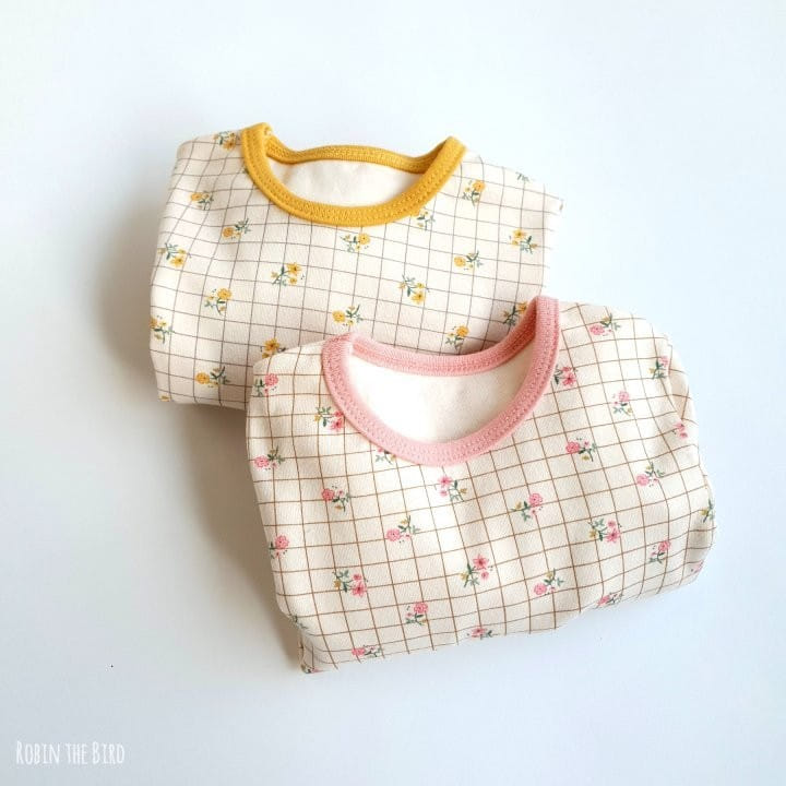 Saerobin - Korean Baby Fashion - #onlinebabyboutique - Check Flower Bodysuit - 6