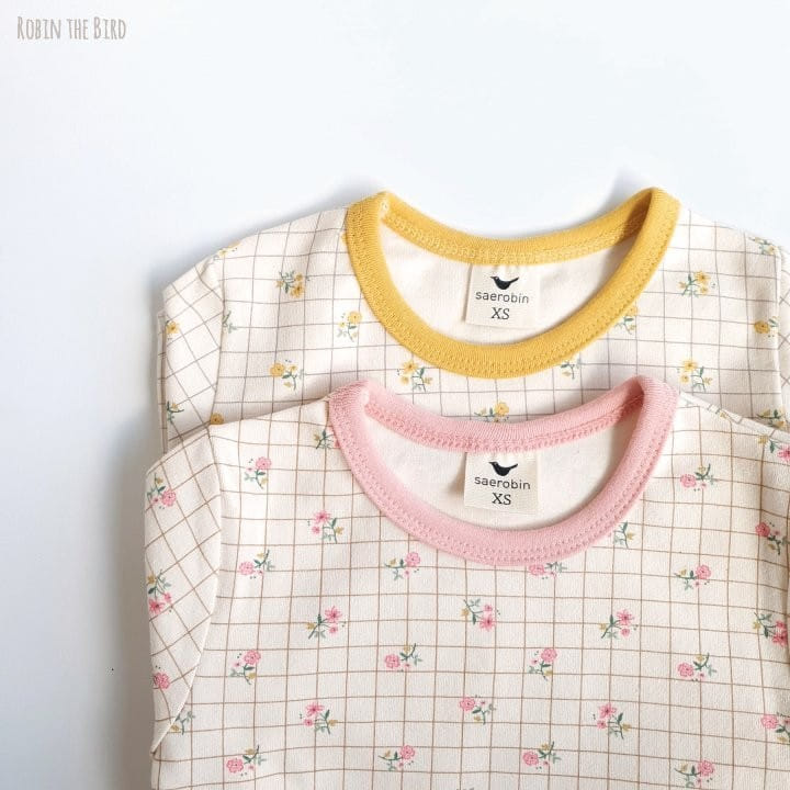 Saerobin - Korean Children Fashion - #minifashionista - Check Flower Easywear - 7