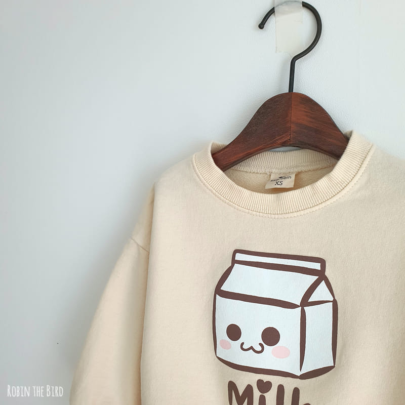 Saerobin - Korean Children Fashion - #magicofchildhood - Milk Sweatshirt Top Bottom Set - 4