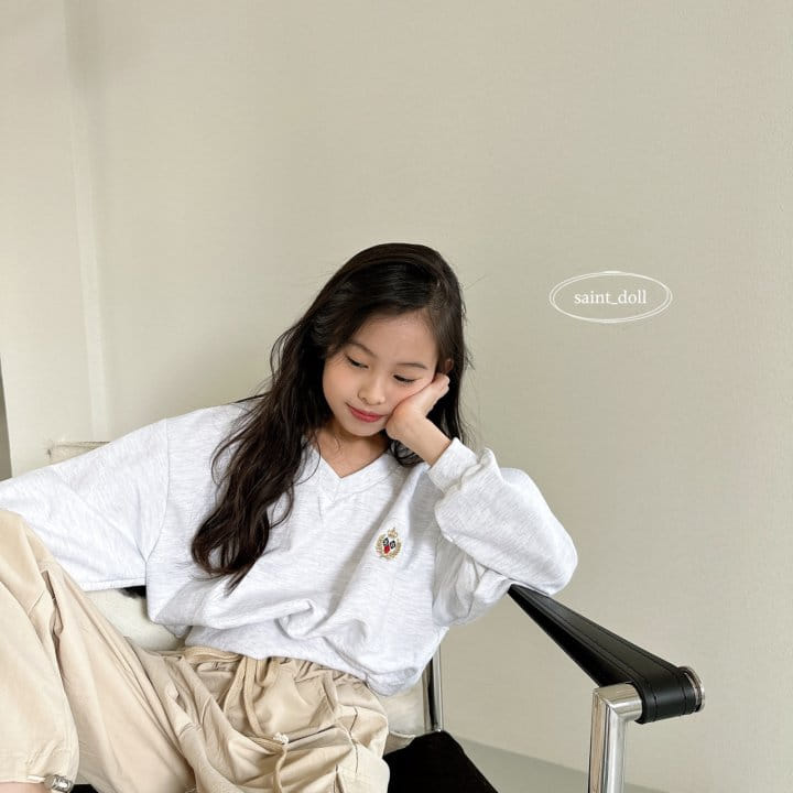 Saint Doll - Korean Children Fashion - #kidzfashiontrend - Simple V Sweatshirt with Mom - 4