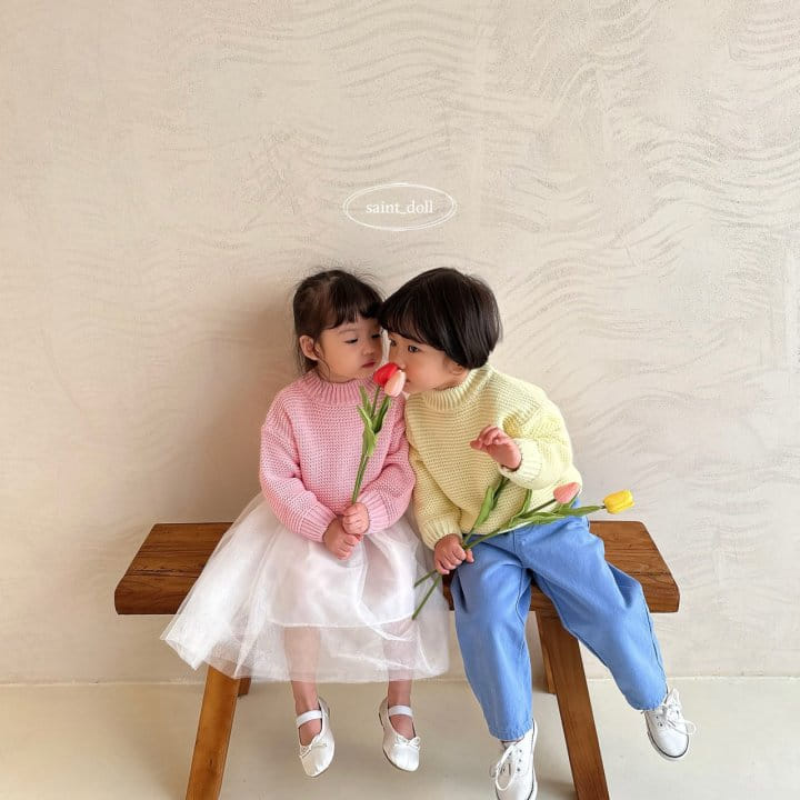 Saint Doll - Korean Children Fashion - #childofig - Pastel Knit Tee - 6