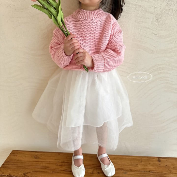 Saint Doll - Korean Children Fashion - #designkidswear - Pastel Knit Tee - 8