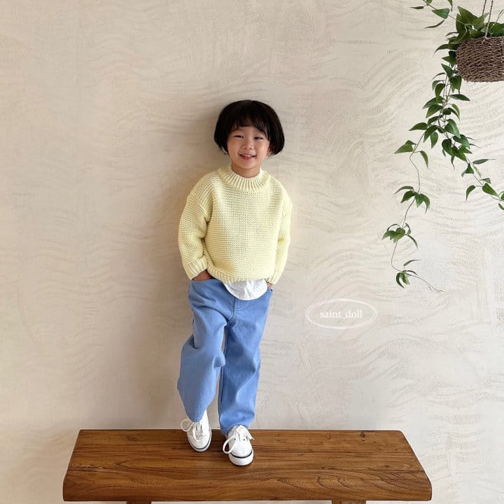 Saint Doll - Korean Children Fashion - #kidsshorts - Pastel Knit Tee - 11