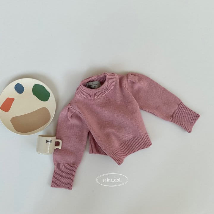 Saint Doll - Korean Children Fashion - #todddlerfashion - Puff Knit Tee - 2