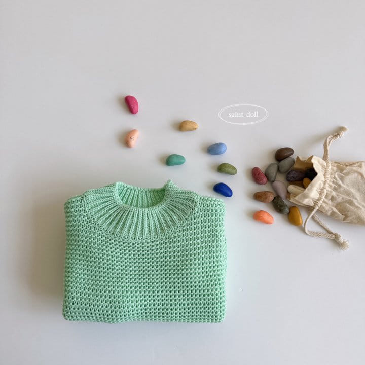 Saint Doll - Korean Children Fashion - #todddlerfashion - Pastel Knit Tee - 4