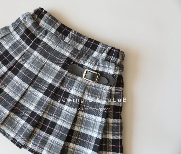 Sewing B - Korean Children Fashion - #designkidswear - Bijou Check Skirt - 5