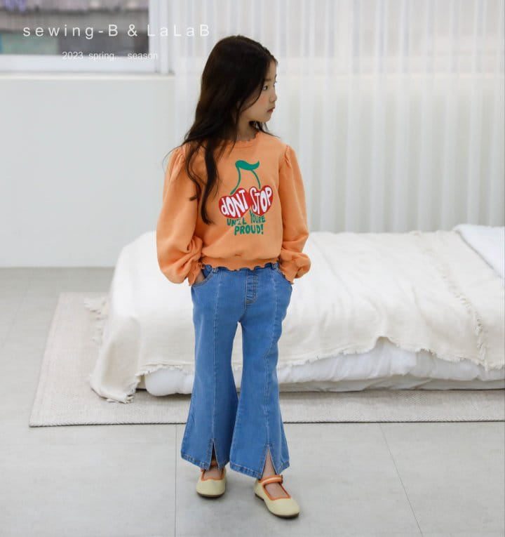 Sewing B - Korean Children Fashion - #discoveringself - Cherry Puff Sweatshirt - 5