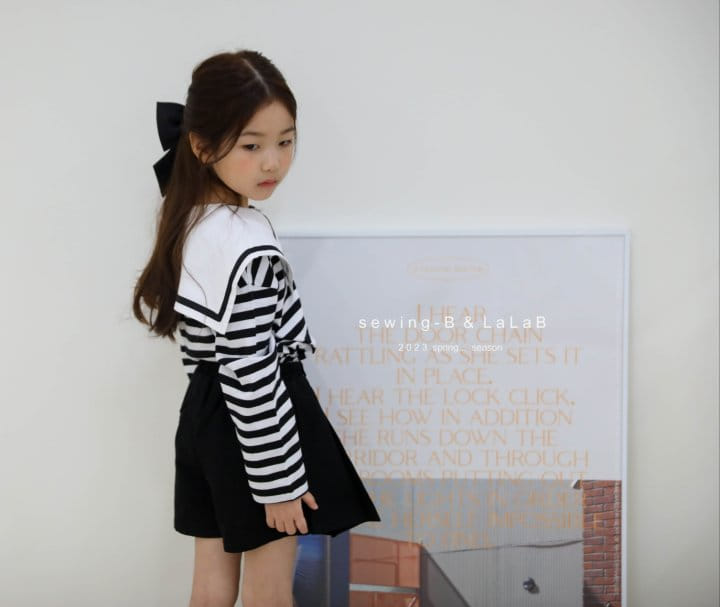 Sewing B - Korean Children Fashion - #kidsshorts - Big Collar Tee - 11